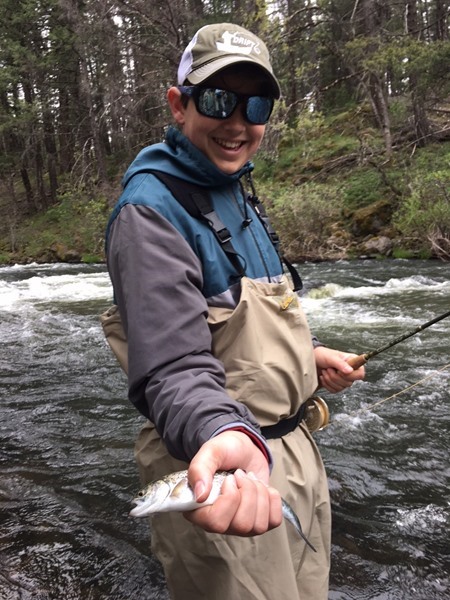 First fish on a fly rod for Gav!!!