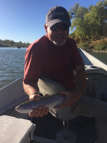 Steve with his very first steelhead.