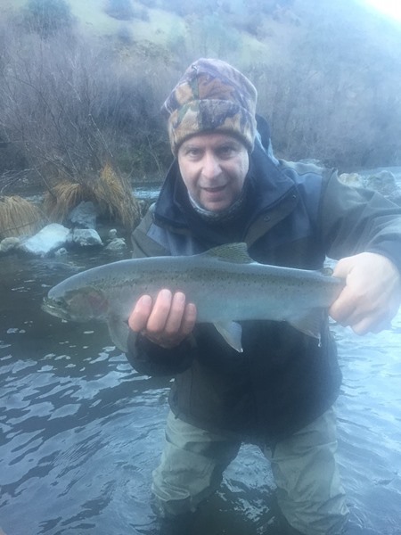 Finally!  A nice reward for a long day fishing for Nick!