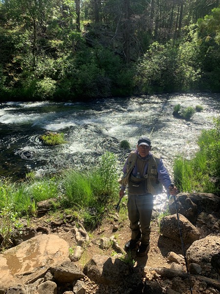 Potter on beautiful Burney Creek!