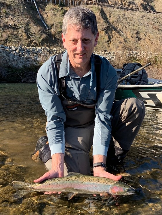 Chuck with one of several steelhead today