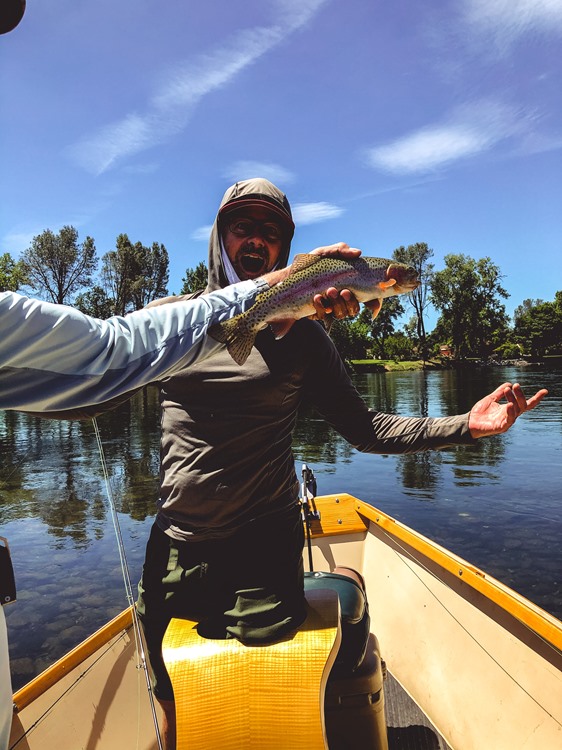 One from Kevin's boat. These trout are feisty! 