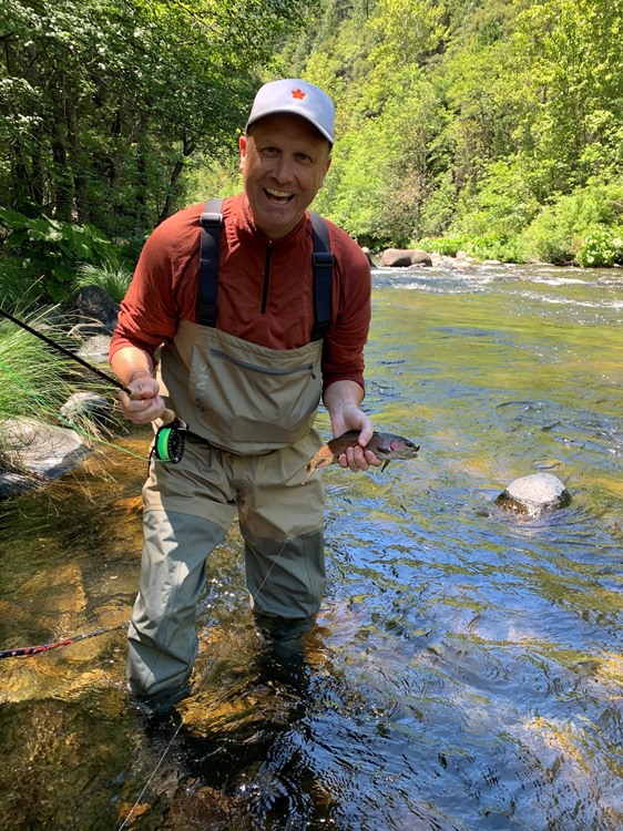 Mark with his first of the day