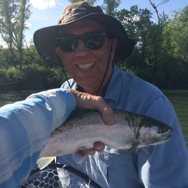 Andrew's dad John Harris with a Feather River trout