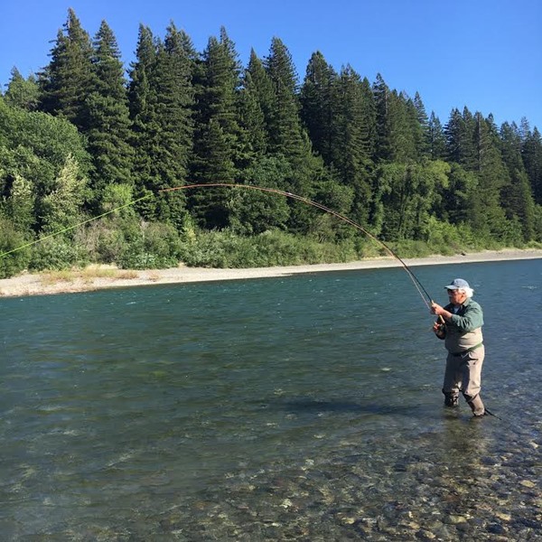 Bob hooked up on a squawfish