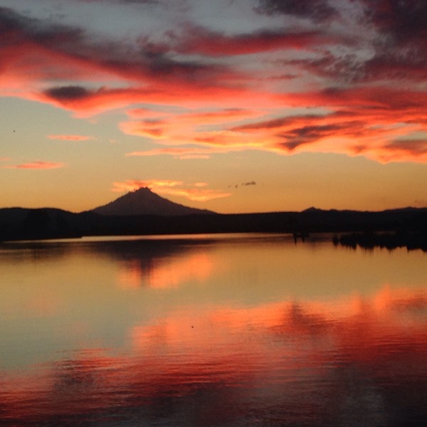 The best sunset in California trout fishing 