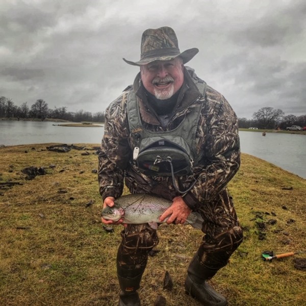 Bill with a hard fighting Eagle Canyon slab