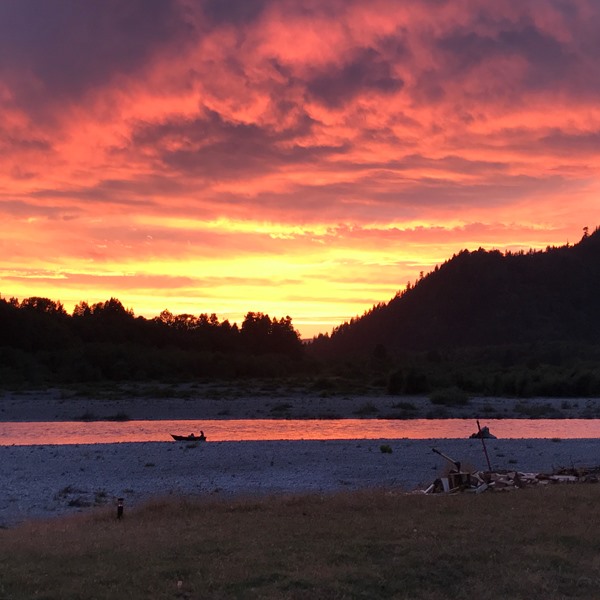 Epic sunsets every night at Spey Camp