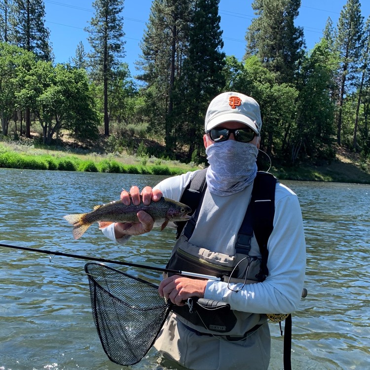 Matt with a nice Hat Creek rainbow