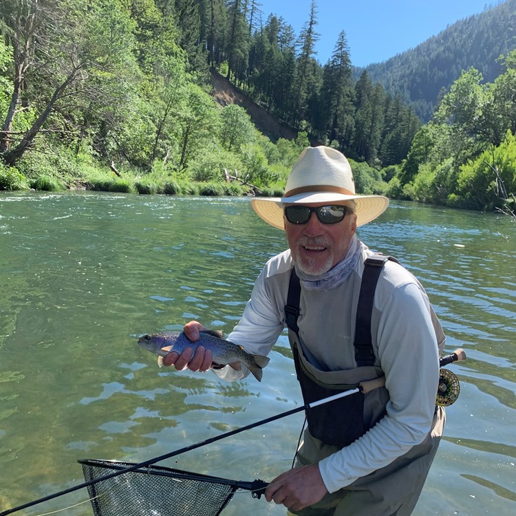 Matt with a nice Pit River rainbow