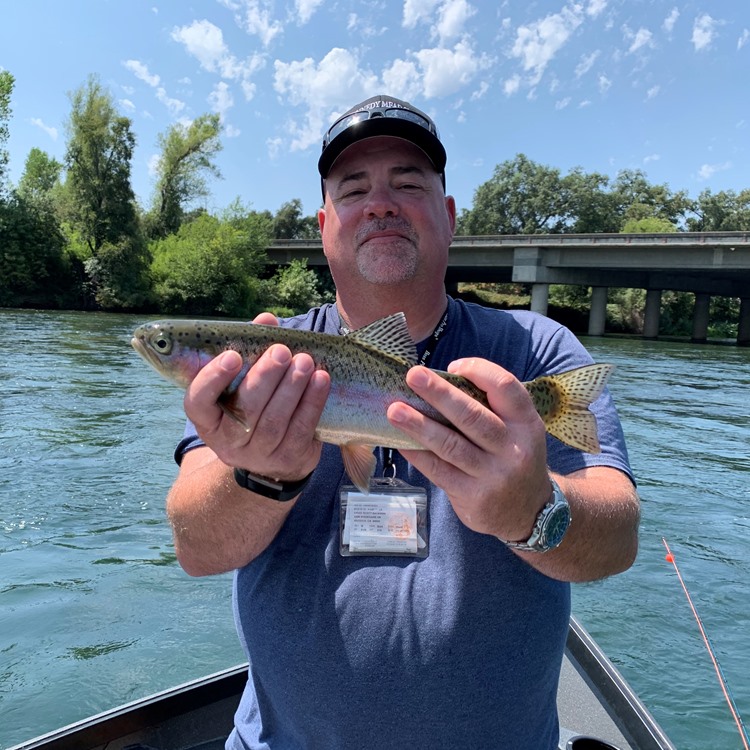 David's first trout on a fly rod!