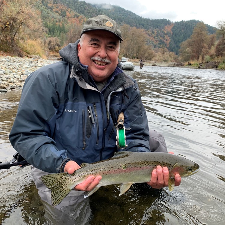 Frank with a beautiful steelhead!