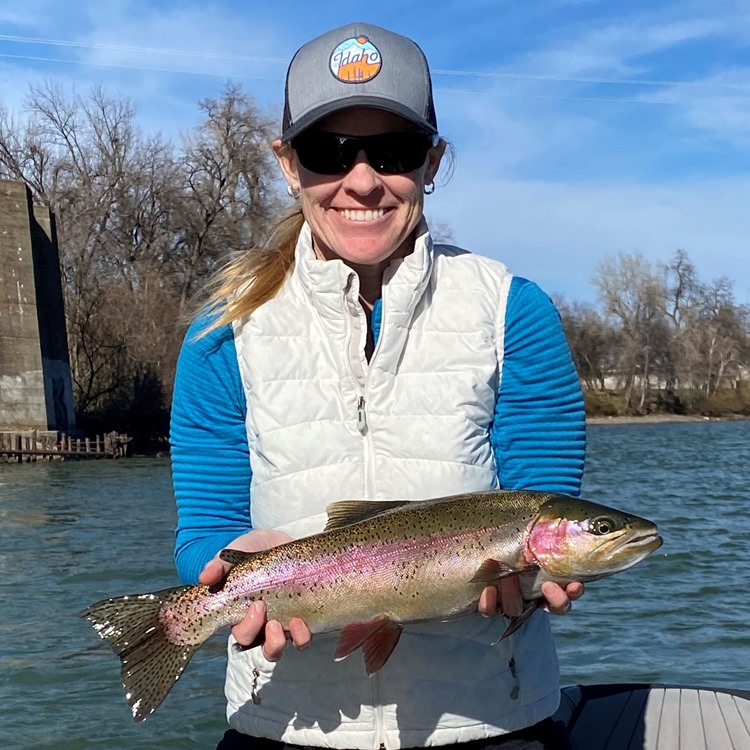 Katie Harris with her biggest fish of the day